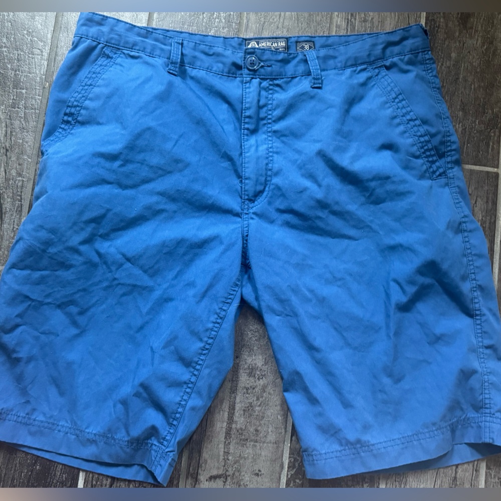 American Rag CIE Men’s Casual 5 pocket Chino Blue Shorts in Size 38